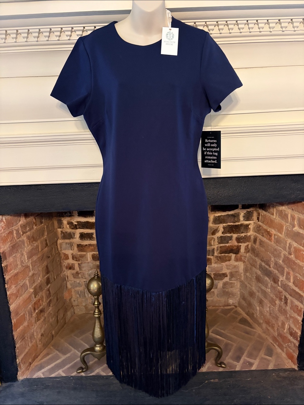 Hyacinth House Navy Sequin Party Dress Sz Large NWT $329